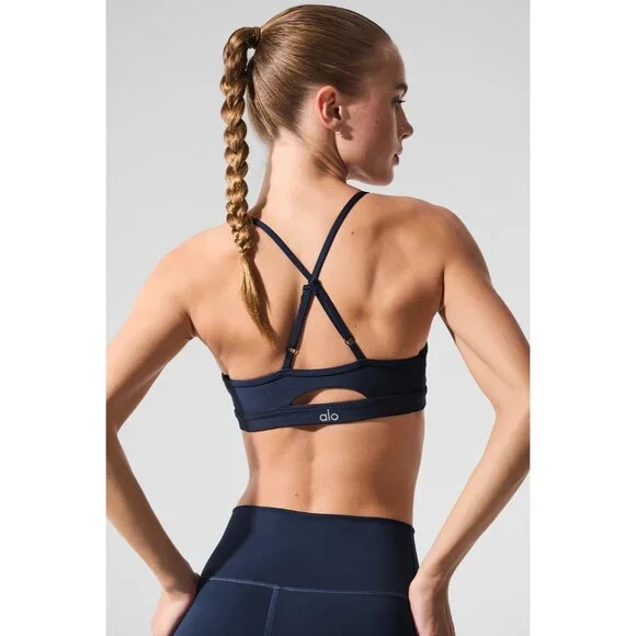 ALO Yoga Airlift Intrigue Bra in Navy